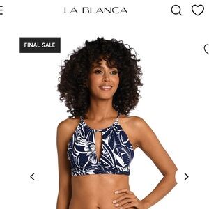La Blanca Blue and White Abstract Bikini Swim Set